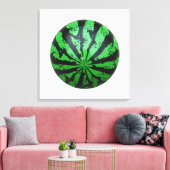 Football van watermeloenen / Voetbal Canvas Afdruk (Insitu (Woonkamer))