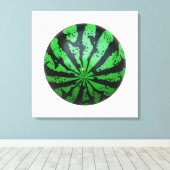 Football van watermeloenen / Voetbal Canvas Afdruk (Insitu (Houten vloer))