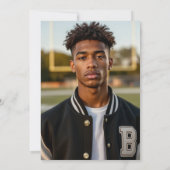 Football Varsity Jacket Graduation Party Kaart (Achterkant)