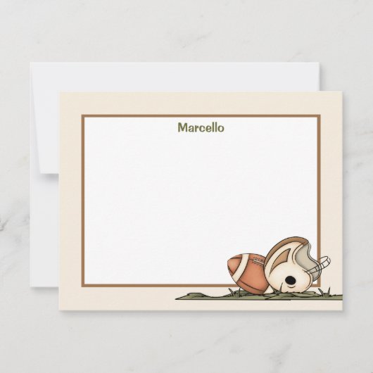 Football Vast papier Notitiekaartje (Voorkant)