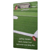 Football veld, beste coach bedankt klembord (Links)