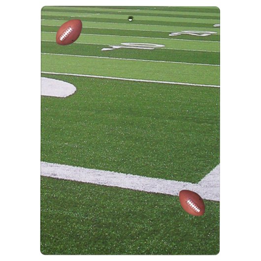 Football veld, beste coach bedankt klembord (Achterkant)