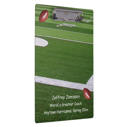 Football veld, beste coach bedankt klembord (Rechts)
