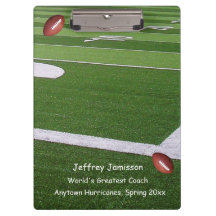 Football veld, beste coach bedankt