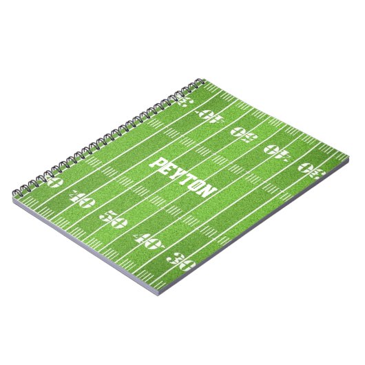 Football veld gepersonaliseerd Notitieboek (Linkerzijde)