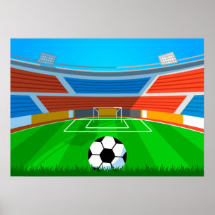 Football veld poster