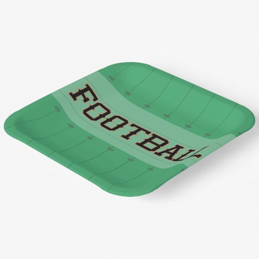 Football veldkampioenschap vierkant papieren bordje (Gebogen)