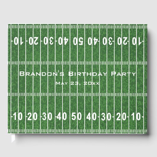 Football Veldontwerp gastboek Gastenboek (Voorkant)