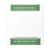 Football Veldontwerp Notitieblok (Voorkant)