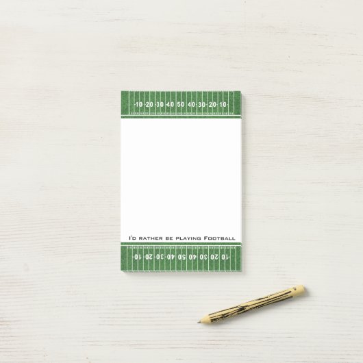 Football Veldontwerp Post-it® Notes (Op bureau)
