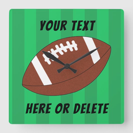 Football Veldpoorten op maat Vierkante Klok (Voorkant)