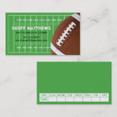 Football Veldspeeldatum kaart Contactkaartje (Voorkant / Achterkant)