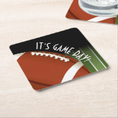 Football Veldspeldag Kartonnen Onderzetters (Schuin)