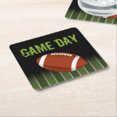 Football Veldspeldag sport ventilator Kartonnen Onderzetters (Schuin)