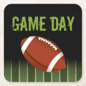 Football Veldspeldag sport ventilator Kartonnen Onderzetters (Voorkant)