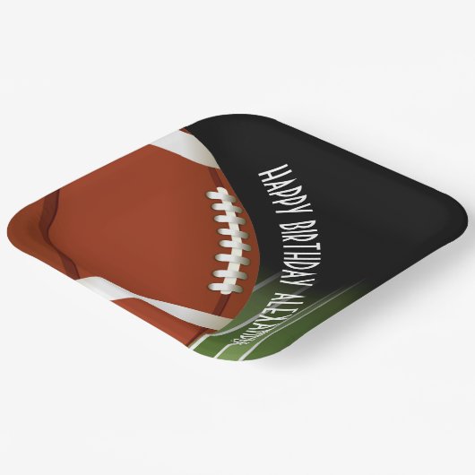 Football Veldverjaardag Papieren Bordje (Gebogen)