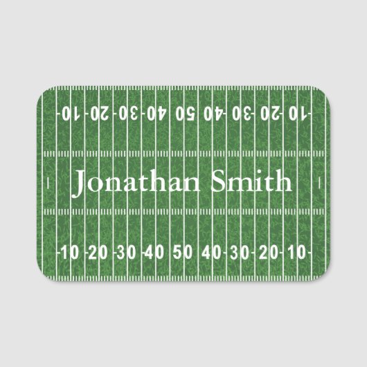 Football Veldvormlabel Naamplaatje (Voorkant)