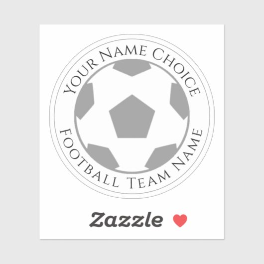 Football ventilator gepersonaliseerd met teamnaam sticker (Vel)
