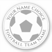 Football ventilator gepersonaliseerd met teamnaam sticker (Voorkant)