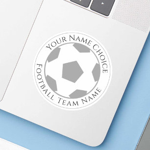 Football ventilator gepersonaliseerd met teamnaam sticker