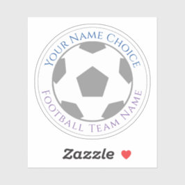 Football ventilator gepersonaliseerd met teamnaams sticker