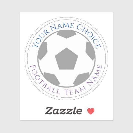 Football ventilator gepersonaliseerd met teamnaams sticker (Vel)