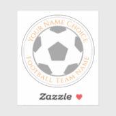 Football ventilator gepersonaliseerd met teamnaams sticker (Vel)