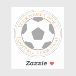 Football ventilator gepersonaliseerd met teamnaams sticker