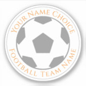 Football ventilator gepersonaliseerd met teamnaams sticker (Voorkant)