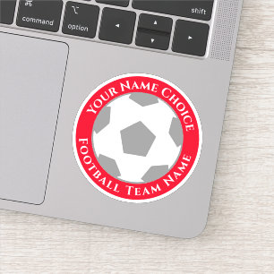 Football ventilator gepersonaliseerd met teamnaams sticker