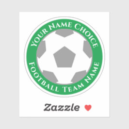 Football ventilator gepersonaliseerd met teamnaams sticker