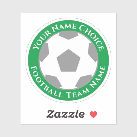 Football ventilator gepersonaliseerd met teamnaams sticker (Vel)