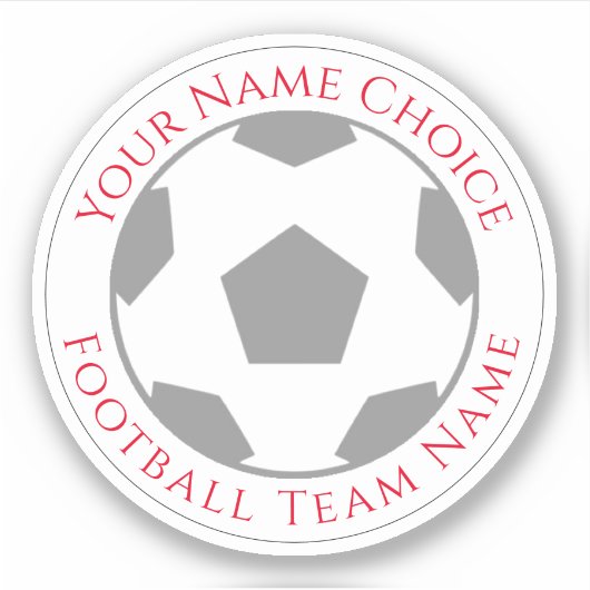 Football ventilator gepersonaliseerd met teamnaams sticker (Voorkant)