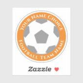 Football ventilator gepersonaliseerd met teamnaams sticker (Vel)