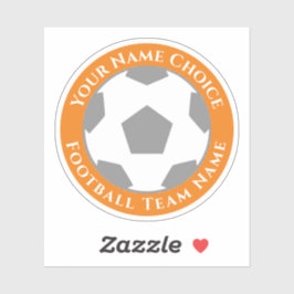 Football ventilator gepersonaliseerd met teamnaams sticker
