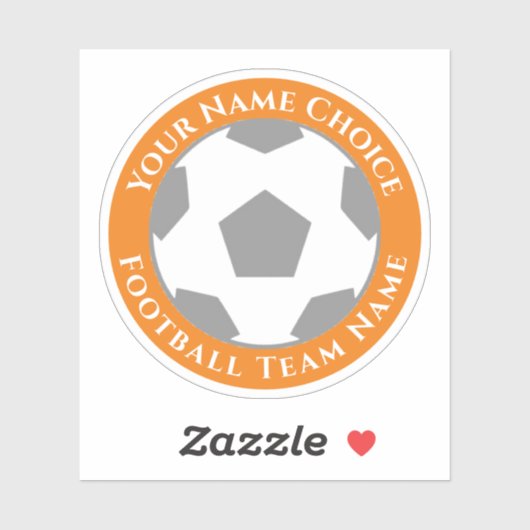 Football ventilator gepersonaliseerd met teamnaams sticker (Vel)