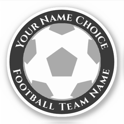Football ventilator gepersonaliseerd met teamnaams sticker (Voorkant)