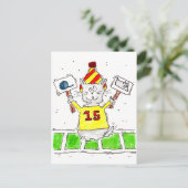 Football Ventilator Kat Briefkaart (Staand voorkant)