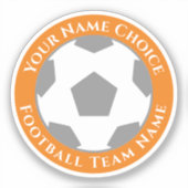 Football Ventilator met teamnaam op een Sticker (Voorkant)