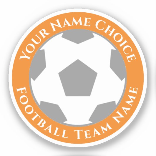 Football Ventilator met teamnaam op een Sticker (Voorkant)