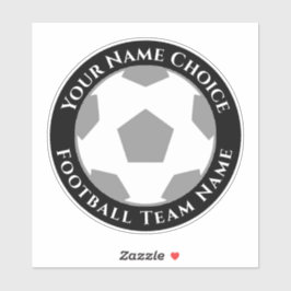 Football ventilator op maat van teamnaam laptop sticker