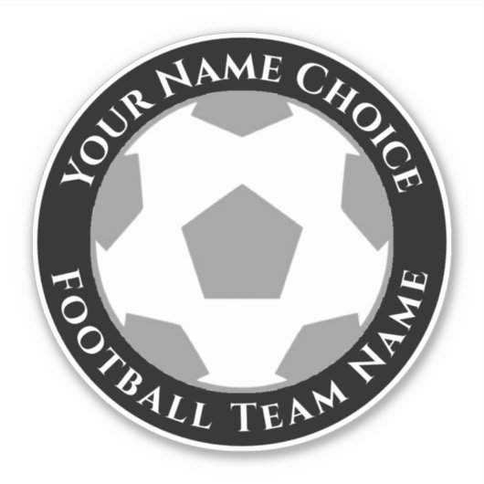 Football ventilator op maat van teamnaam laptop sticker (Voorkant)