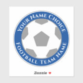 Football ventilator op maat van teamnaam laptop sticker (Vel)