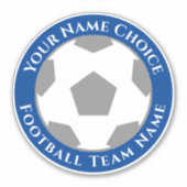 Football ventilator op maat van teamnaam laptop sticker (Voorkant)