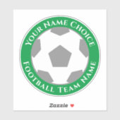 Football ventilator op maat van teamnaam laptop sticker (Vel)