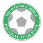 Football ventilator op maat van teamnaam laptop sticker (Voorkant)