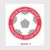 Football ventilator op maat van teamnaam laptop sticker (Vel)