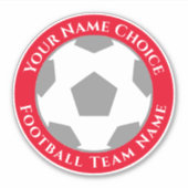 Football ventilator op maat van teamnaam laptop sticker (Voorkant)