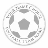 Football ventilator op maat van teamnaam laptop sticker (Voorkant)