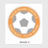 Football ventilator op maat van teamnaam laptop sticker (Vel)